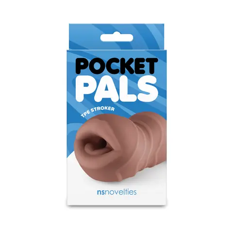 Pocket Pals Mouth Stroker in Brown