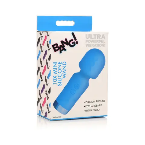 BANG! 10X Mini Silicone Wand in Blue