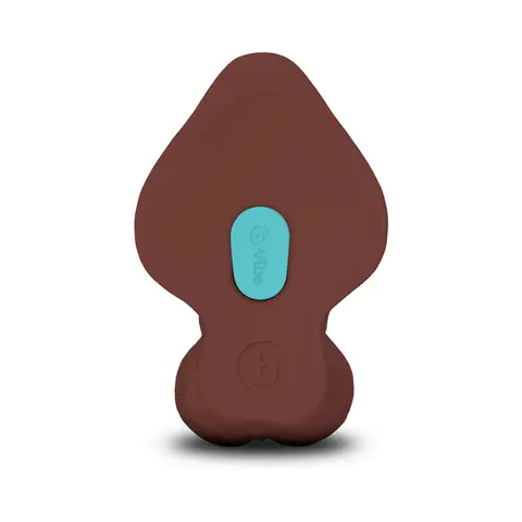b-Vibe Slipskin Realistic Silicone Dildo 9 in. Curved in Brown
