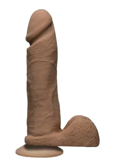Noches Latinas - Pene Real Con Testiculos - ULTRASKYN™ - Base Con Vac-U-Lock™ Copa De Succion - 8"