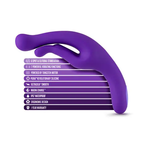 Wellness G Wave Rechargeable Silicone Dual Stimulation Vibrator Purple
