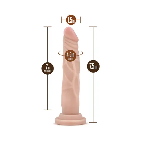 Dr. Skin Basic 7.5 Realistic 7.5 in. Dildo Beige