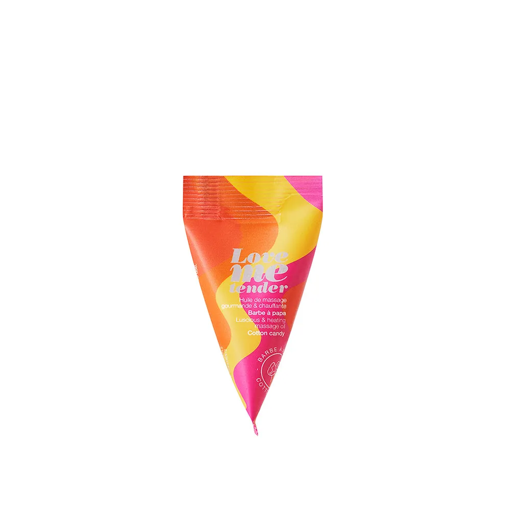 Love to Love Love Me Tender Luscious & Heating Massage Oil Cotton Candy 12/Bag 0.33 oz.