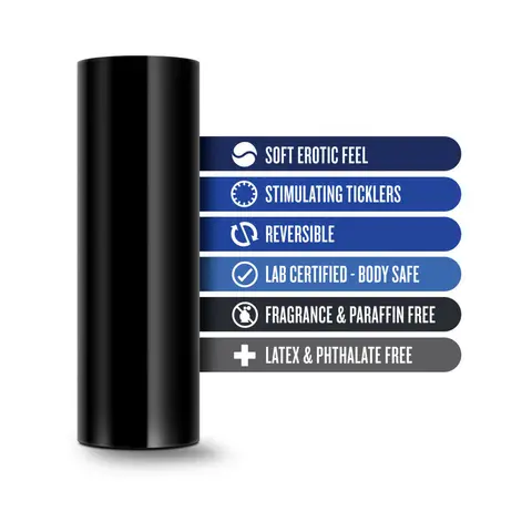 M for Men Stroke Sleeve Reversible Stroker in Black