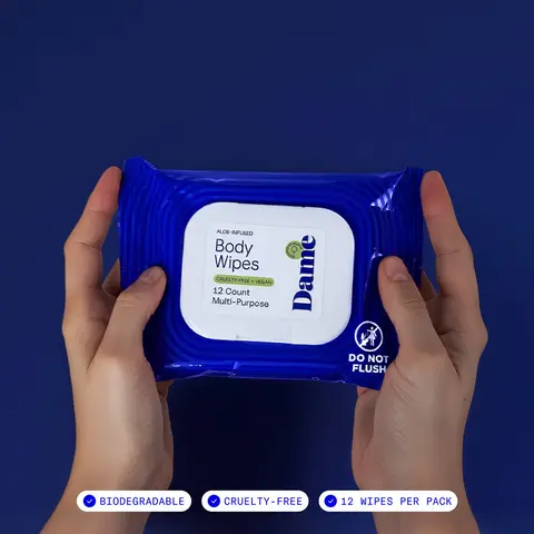 Dame Body Wipes 12ct Aloe & Cucumber