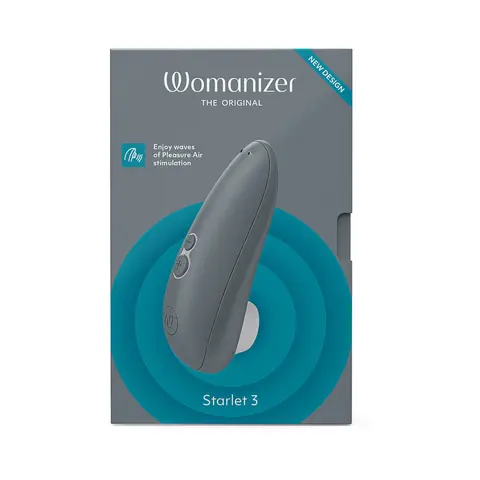 Womanizer Starlet 3 Rechargeable Silicone Compact Pleasure Air Clitoral Stimulator Turquoise in Gray
