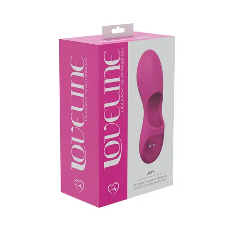LoveLine Joy 10 Speed Finger Vibe Silicone Rechargeable Waterproof in Pink