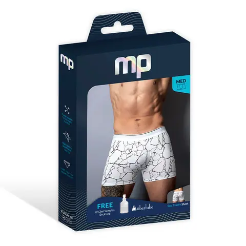 Male Power Soo Cumfy Boxer Brief Black/White L