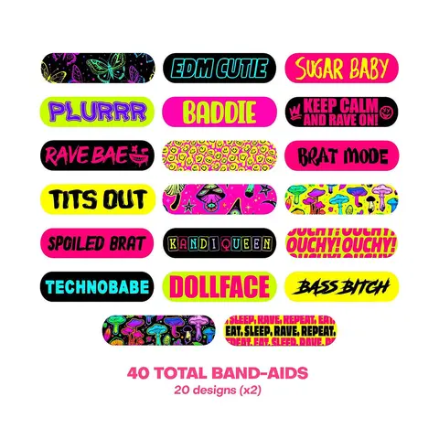 Ouchie Stix by Neva Nude Plur Vibes Bandages 40-Pack