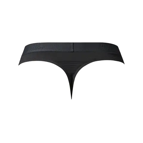 Male Power Open Ended Thong Open Black S/M