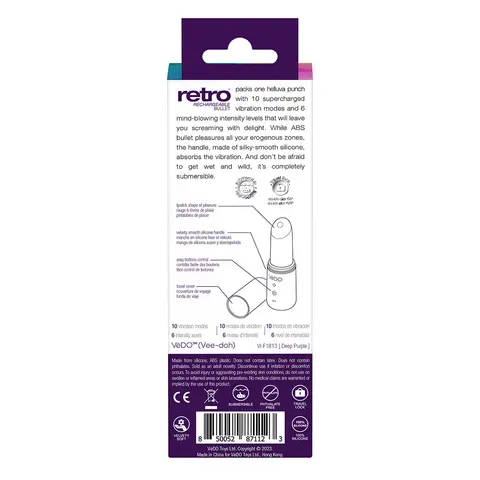 VeDO Retro Rechargeable Bullet in Purple