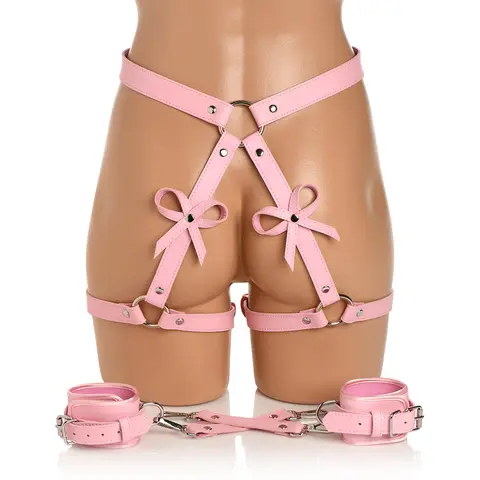 STRICT Bondage Harness with Bows Pink M/L