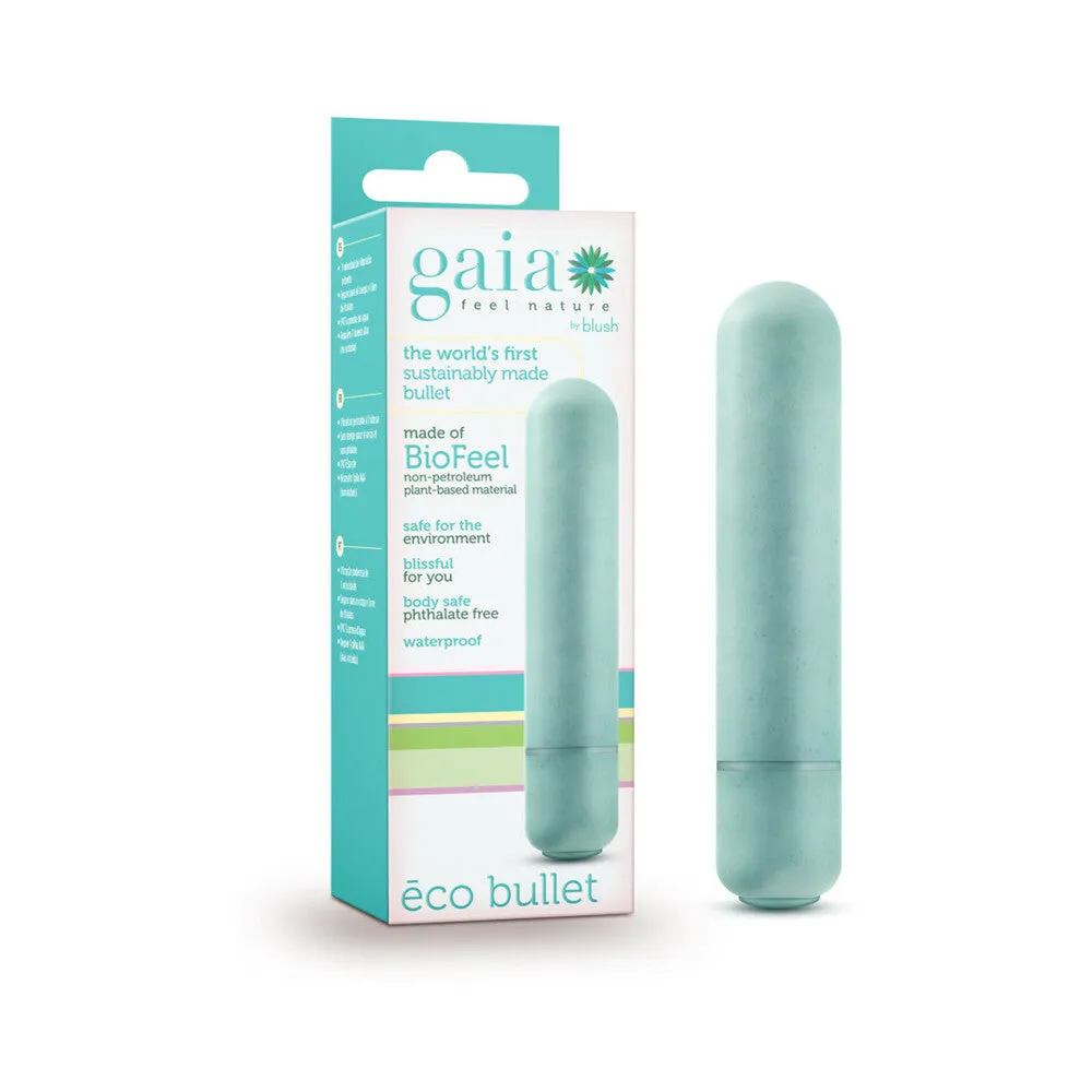 Gaia Eco Bullet Single-Speed Vibrator in Aqua