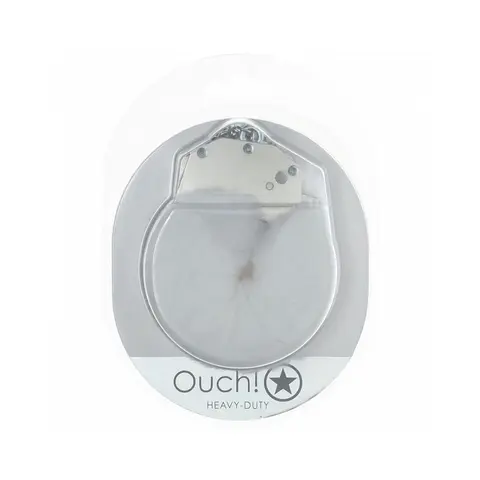 Ouch! Heavy-Duty Fluffy Handcuffs in White