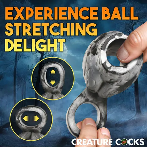 Creature Cocks Night Prowler Silicone Girth Enhancer with Ball Strap L