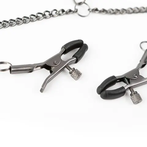 SEI MIO Twin Tweaks Velvet Collar with Nipple Clamps