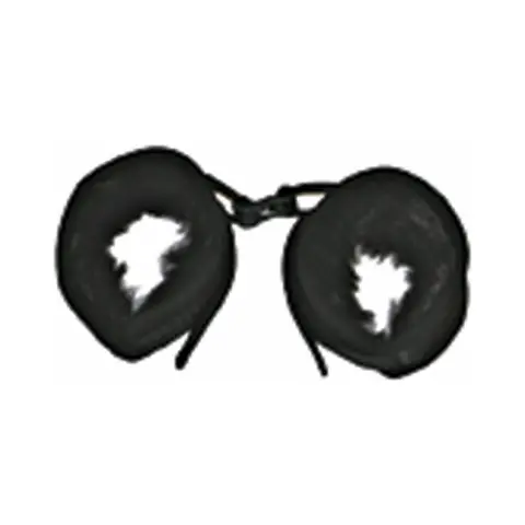 Mink Faux Fur Handcuffs Black