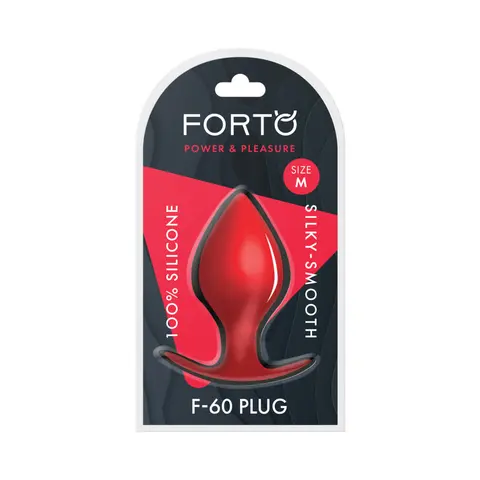 Forto F-60 Spade Silicone Anal Plug Medium in Red