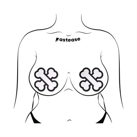 Pastease White Crossbone Breast Pasties