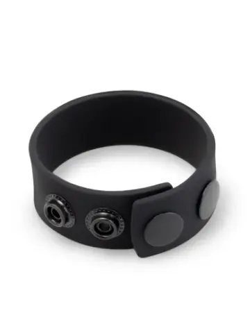 silicone cock strap - black