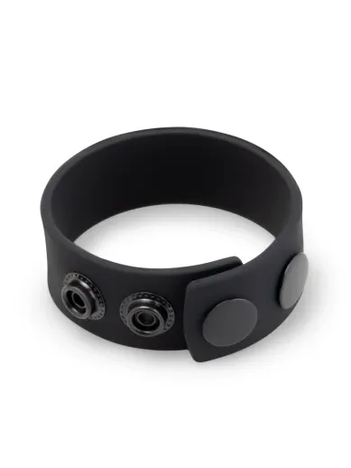 silicone cock strap - black