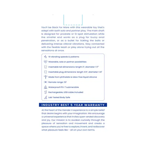 Gender X Back For More Blue