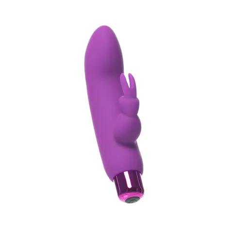 Powerbullet Alice's Bunny Rechargeable Bullet Vibrator with Silicone Rabbit Sleeve in Purple