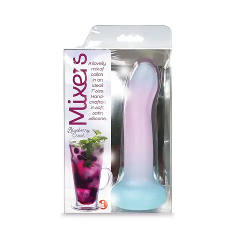 Mixers 8 in. Silicone Dildo Blueberry Crush