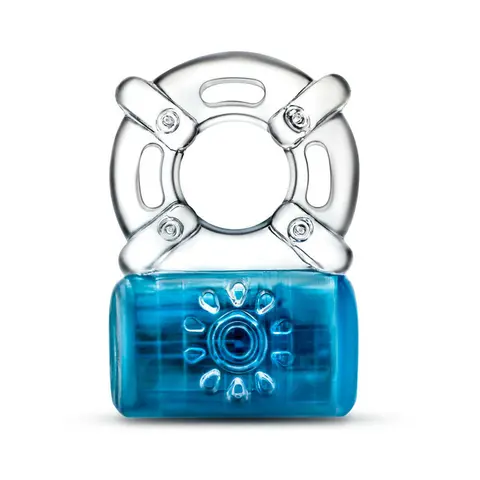 Play with Me Pleaser Rechargeable Vibrating C-Ring in Blue