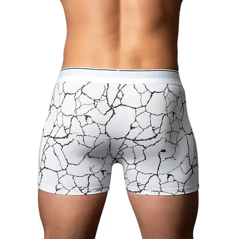 Male Power Soo Cumfy Boxer Brief Black/White S