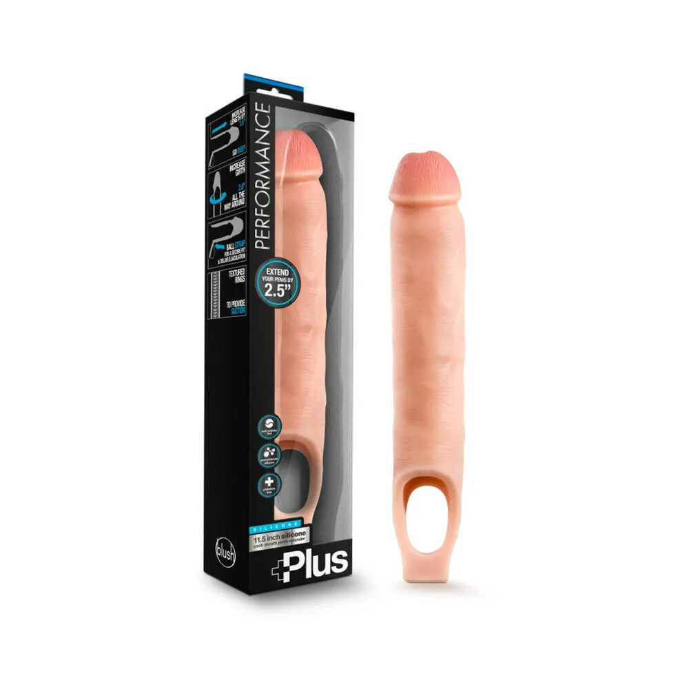 Performance Plus 11.5 in. Silicone Cock Sheath Penis Extender Sling Beige