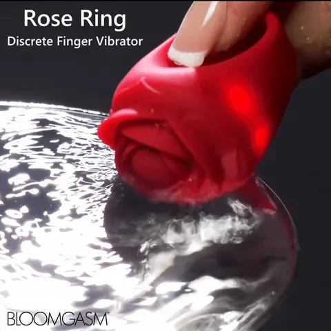 Bloomgasm Rose Ring Discreet Finger Vibrator