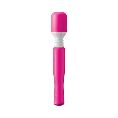 Mini Wanachi Waterproof Massager Flexible Silicone Wand Vibrator in Pink