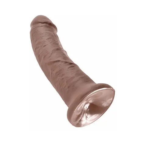 King Cock 8 in. Cock Realistic Dildo With Suction Cup in Brown