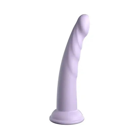 Dillio Platinum Collection Slim Seven 7 in. Silicone Dildo in Purple