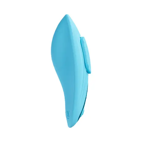 Loveline Celeste Rechargeable Silicone Remote Control Panty Vibrator in Blue