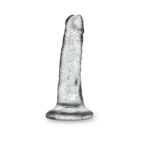 Naturally Yours 5.5 in. Glitter Dong Realistic Dildo Sparkling Clear