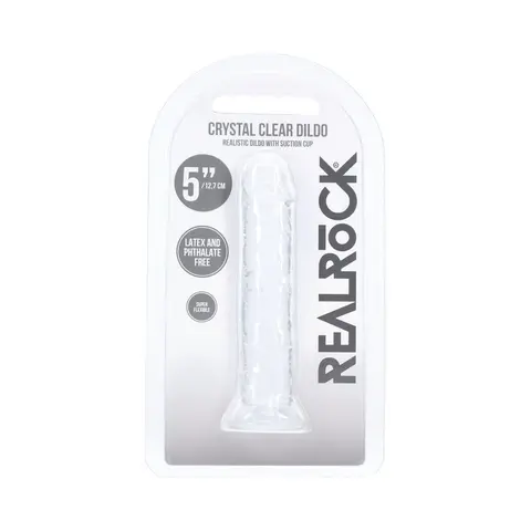 Realrock Realistic Dildo 5 in. Transparent