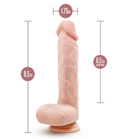 Dr. Skin Silicone Dr. Ethan 8.5 in. Gyrating Dildo with Remote Control Beige