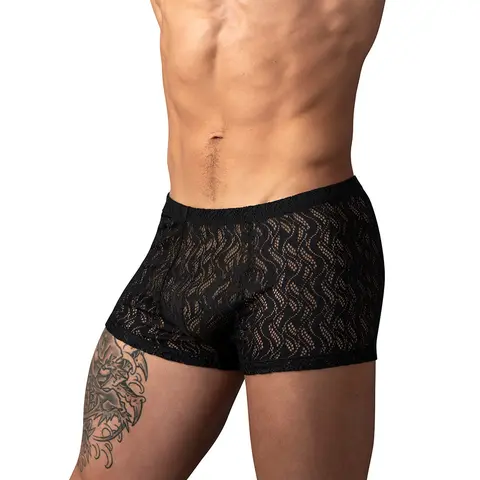 Male Power Ripple Pouch Short Black L