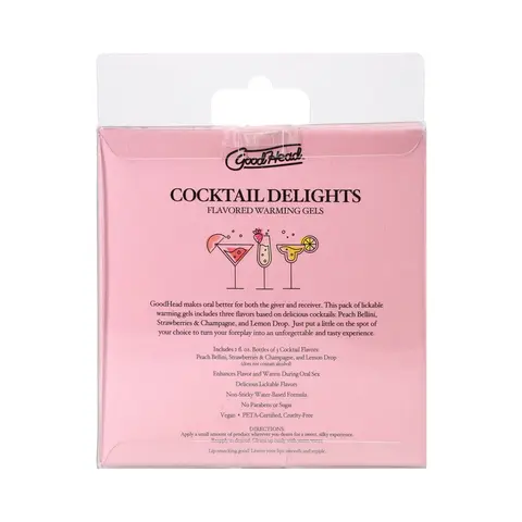 GoodHead Cocktail Delights Flavored Warming Gels 3-Pack