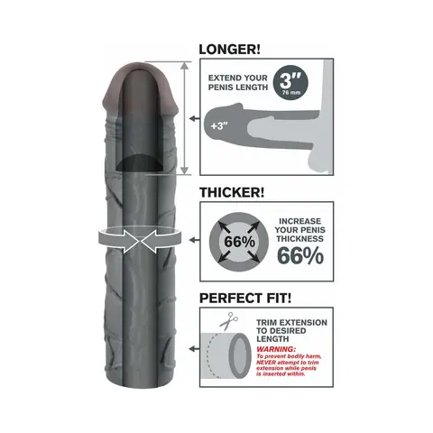 Fantasy X-tensions Mega 3 in. Extension Black