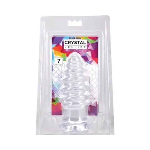 Crystal Jellies Anal Twist 7 in. in Clear
