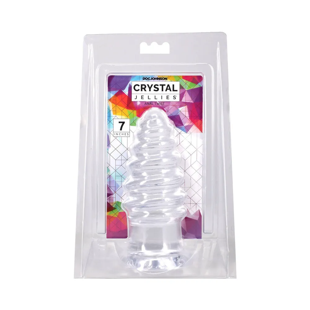 Crystal Jellies Anal Twist 7 in. in Clear