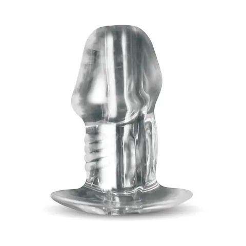 Master Series Dicked Clear Hollow Anal Plug Medium