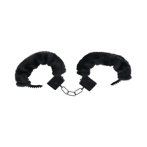 Merci Fluff Cuffs in Black