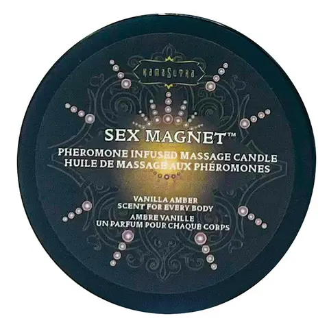 Kama Sutra Sex Magnet Massage Candle Vanilla Amber 1.7 oz.