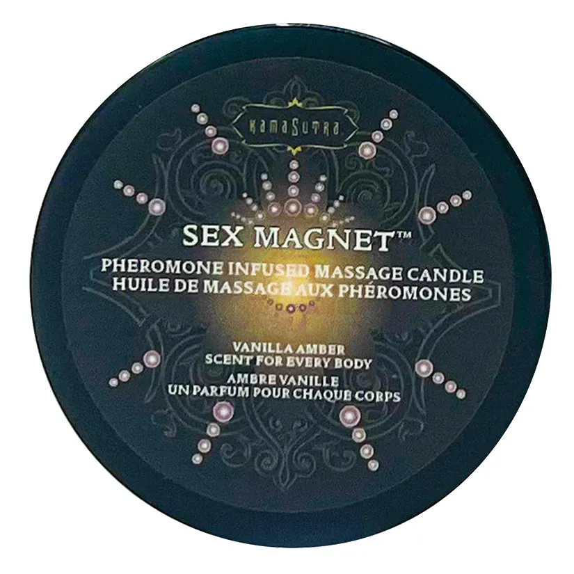 Kama Sutra Sex Magnet Massage Candle Vanilla Amber 1.7 oz.