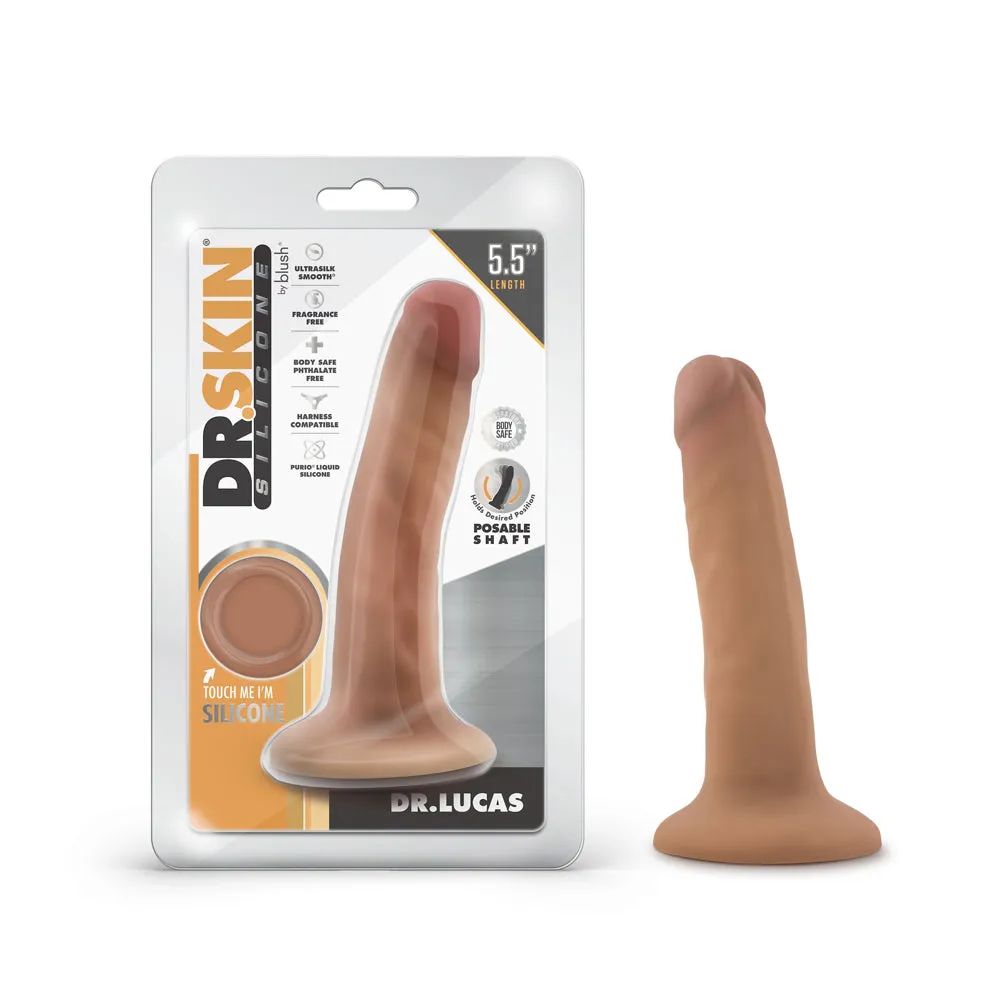 Dr. Skin Silicone Dr. Lucas 5.5 in. Posable Dildo in Tan