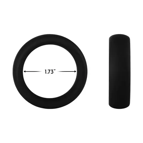 Forto F-64 Wide Liquid Silicone Cockring Medium in Black